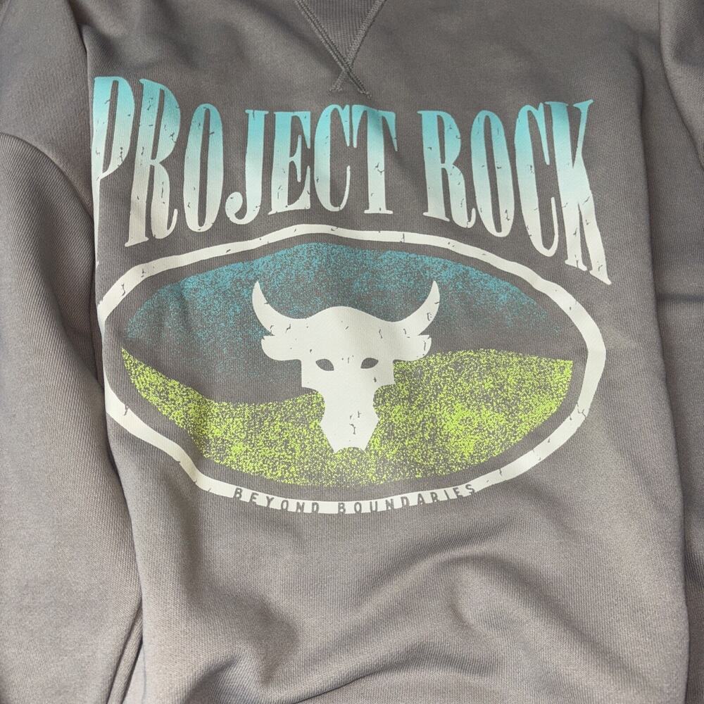 UNDER ARMOUR Women's Project Rock Heavyweight Terry Long Sleeve Top NWT XL - Picture 2 of 6